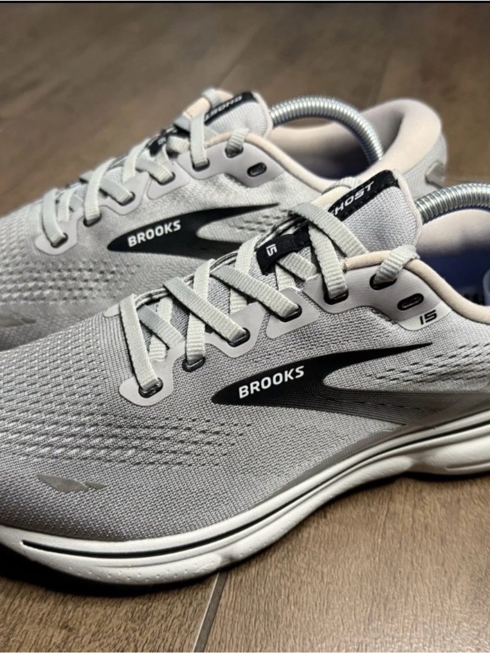 Brooks Ghost 15 Gray - 110393-1D-098 Men’s Sz 9 - NO INSOLES